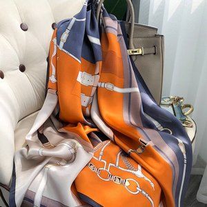 SOLD- Women Silky Polyester Scarf Luxury Beach Shawl Scarves